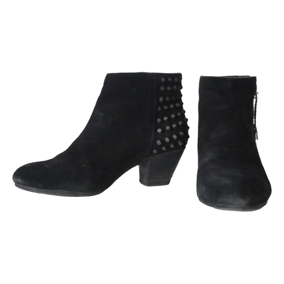 Ash Nevada Studded Black Ankle Boots Size 39
